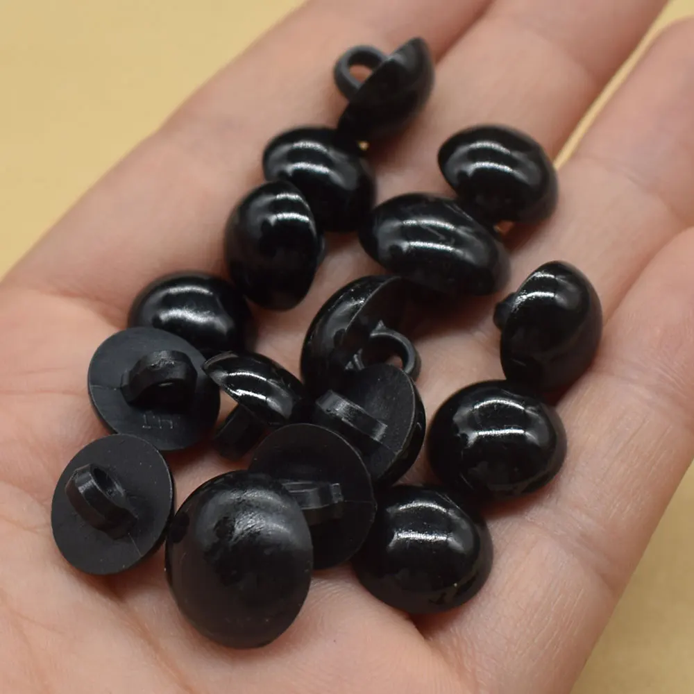 100PCS Resin Eyes Black Plastic Safety Eyes for Bear Doll Puppet Plush Animal Doll Toy Eye Nose Animal Sewing Button Accessories