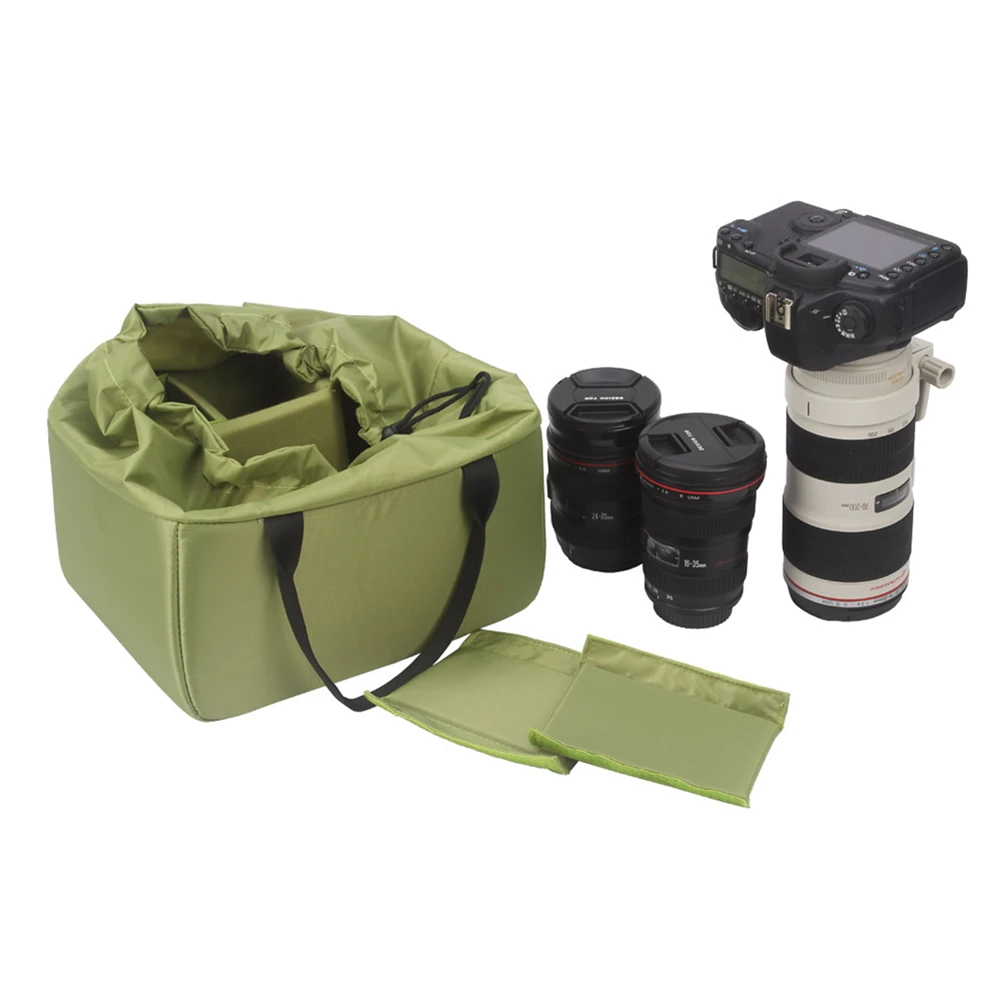 Waterproof Camera Divider Case Protective Soft Shockproof DSLR SLR Camera Lens Bag Insert Padded Digital Pouch