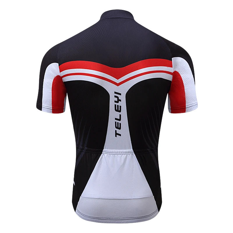 TELEYI Men's Cycling Jersey Short Sleeve Bike Clothing Sportswear S-4XL