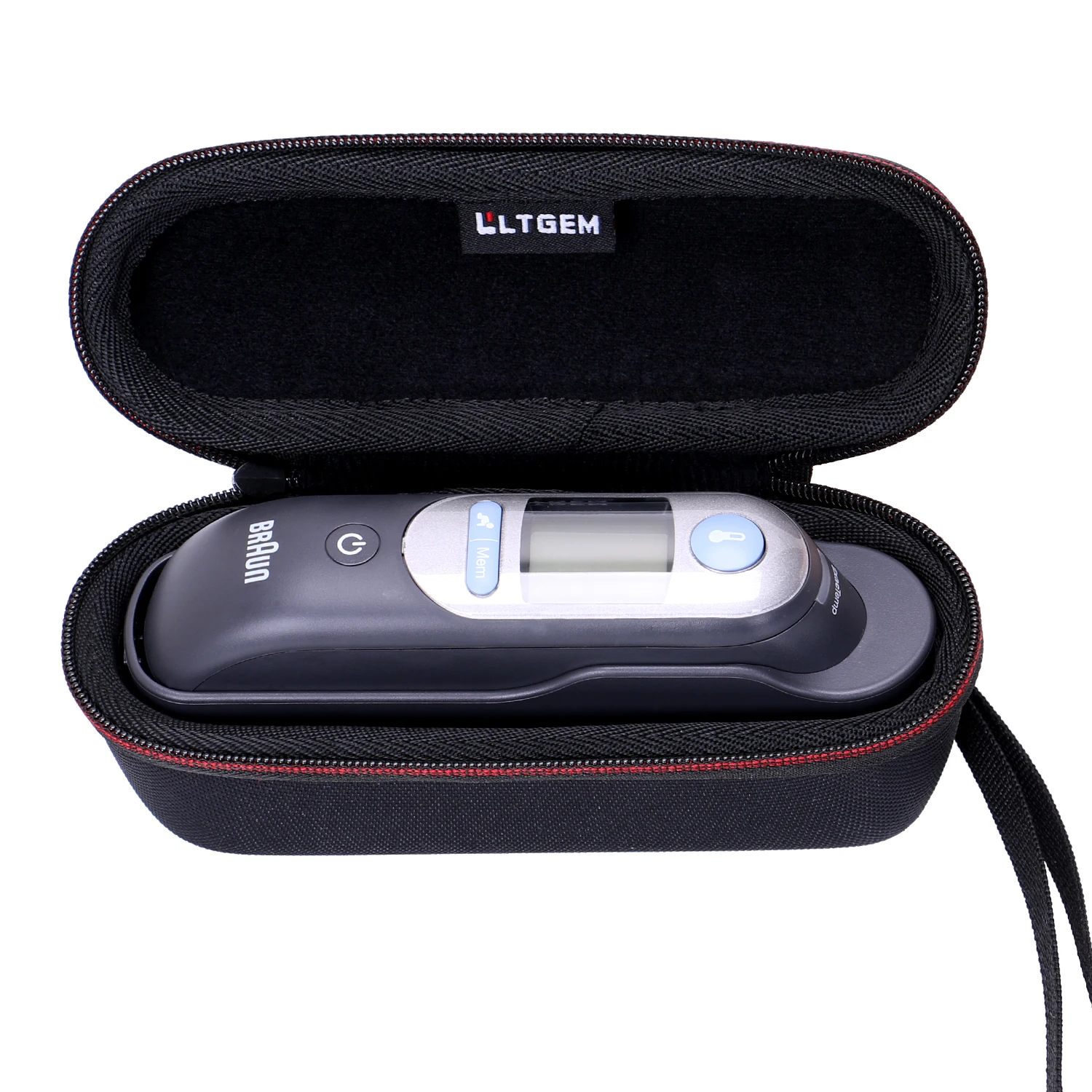 LTGEM EVA Black Carrying Hard Case for Braun Digital Ear Thermometer ThermoScan 5 IRT6500 & Braun ThermoScan 7(only a bag!)