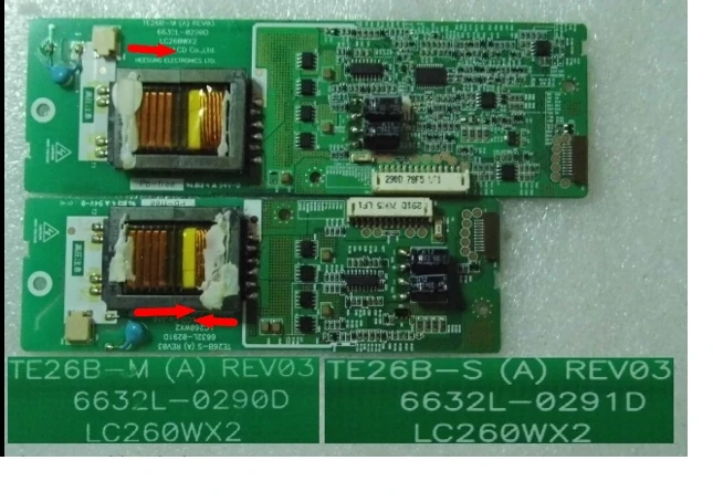 6632L-0290D 6632L-0291D connect with HIGH VOLTAGE  board for26TA2800