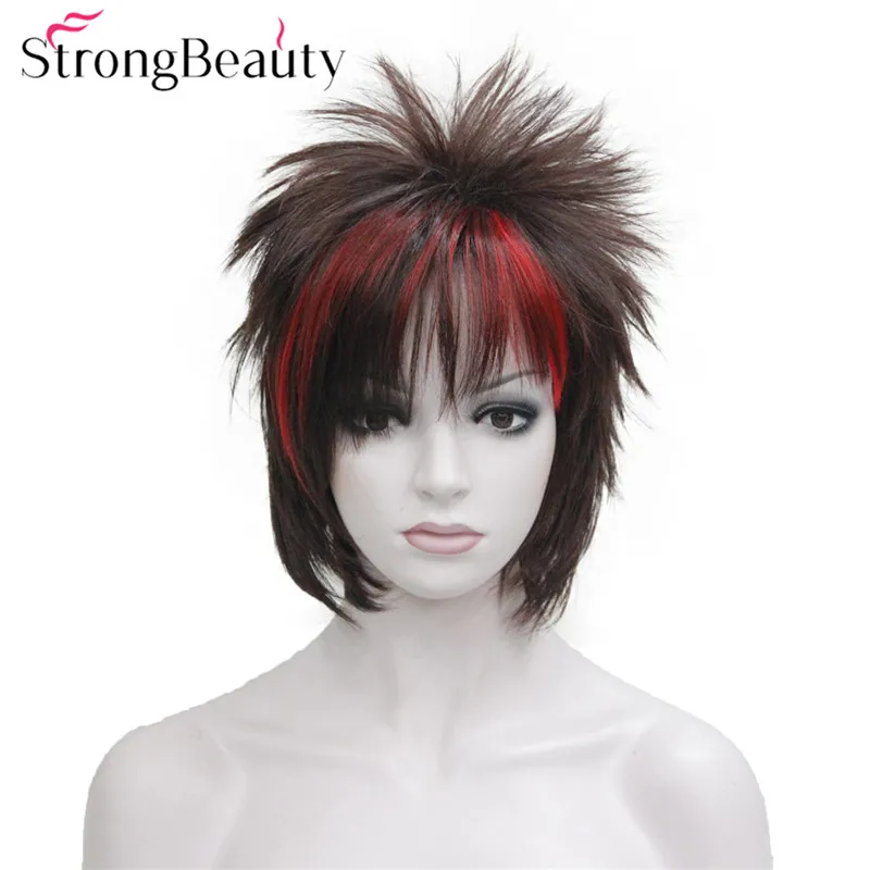 

StrongBeauty Short Cute Straight Wig Synthetic Hair Women's Party Cosplay Wig 4 Colors