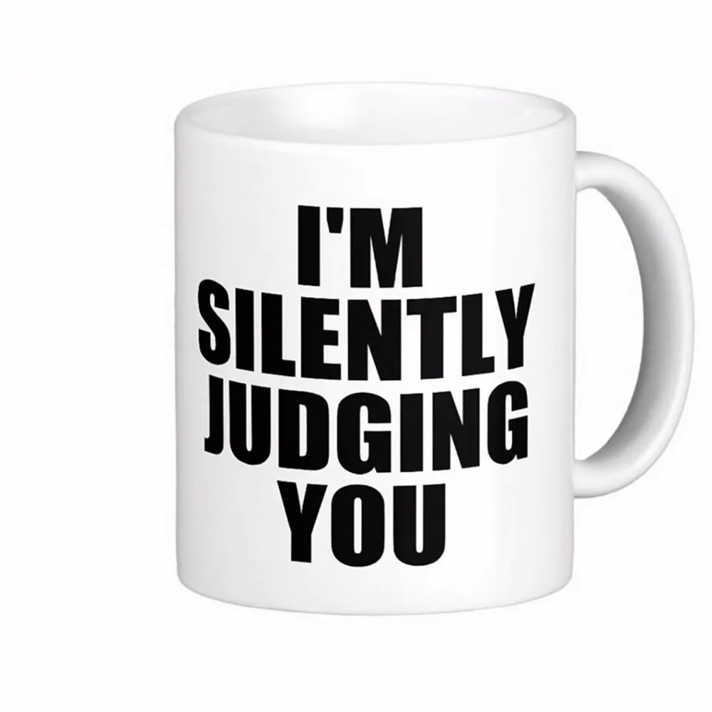 I'M Silently Judging You High Quality White Coffee Mugs Tea Mug Customize Gift By LVSURE Ceramic Mug Travel Coffee Mugs