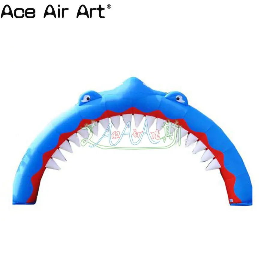 

Oxford Material Shark Shape Archway Balloon Big Shark Inflatable Arch Door for Christmas Events