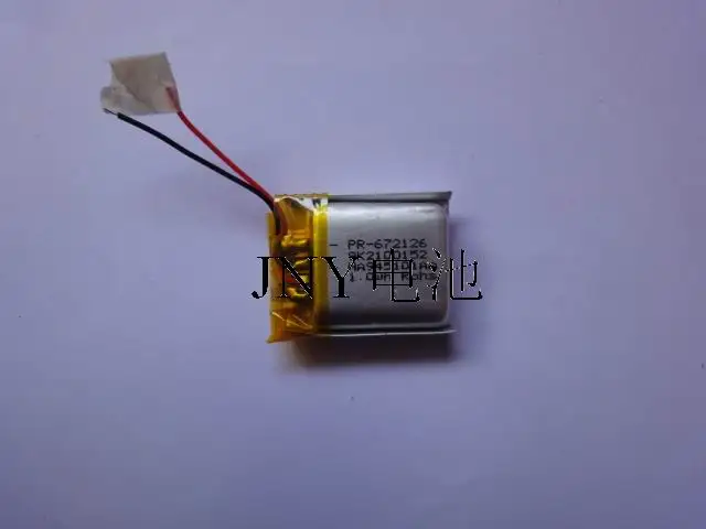 سماعة رأس بلوتوث 3.7 فولت ، بطارية ليثيوم بوليمر 672126 200 مللي أمبير ، سماعة رأس لاسلكية ، بطاقة هاتف ، قابلة لإعادة الشحن ، خلية ليثيوم أيون