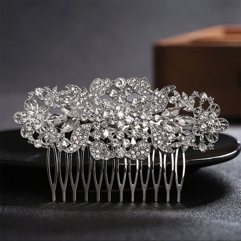 Miallo Fashion Austrian Crystal Wedding Hair Pins and Clips Rhinestone Bridal Hair Accessories Jewelry Headpieces for Women