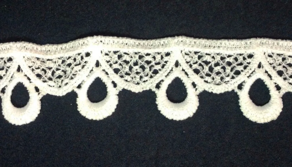 3cm wide milk fibre flower embroidery lace trim,Eco-Friendly soft touch flower lace trimmings XERYzx150422-28