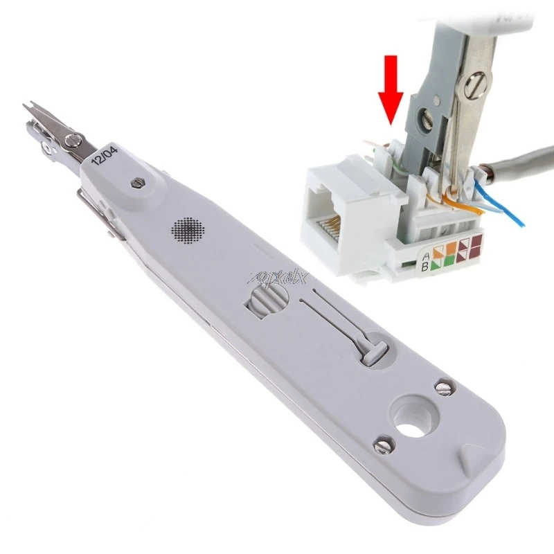 Ethernet Network Patch Panel Faceplate Punch Down Tool RJ11 RJ45 Cat5 with Sensor Drop ship