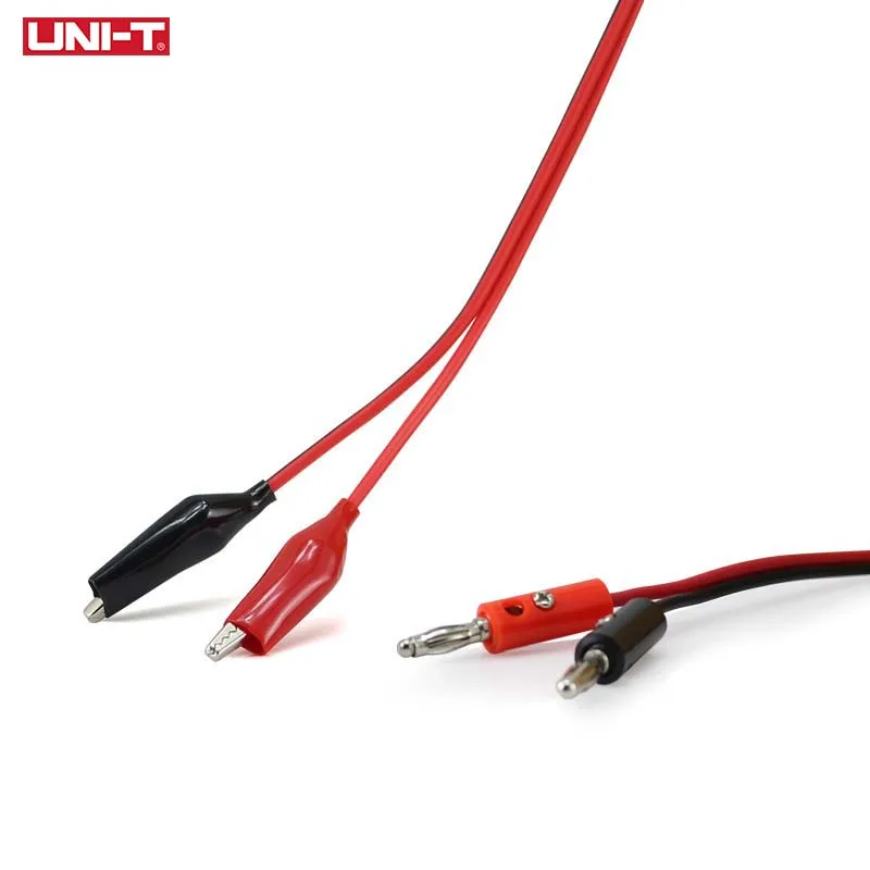 UNI-T 1m Crocodile Clip For Multimeter Probe Alligator Cilp to AV Banana Plug Test Lead DC Power Supply Tester Cable Tool DIY