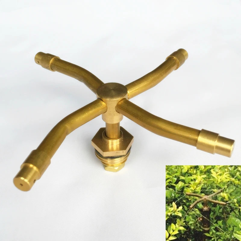 

1Pcs Brass Rotation Sprinklers Garden Lawn Irrigation Watering Sprayers