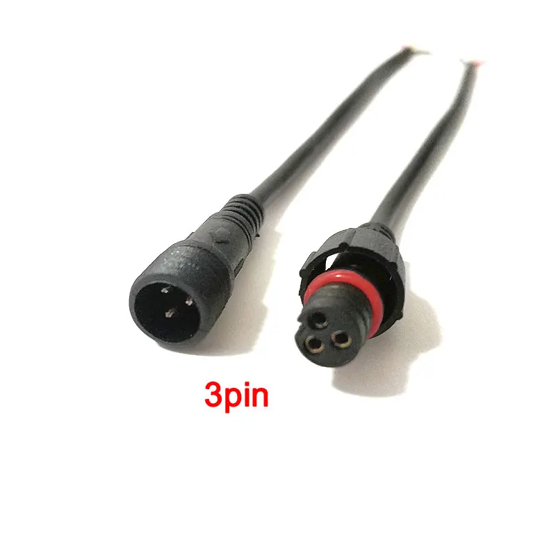 5 Pairs 2PIN 3PIN 4PIN Waterdichte IP68 Led Strip Connector Kabel Mannelijke + Vrouwelijke Connectors Wit Zwart