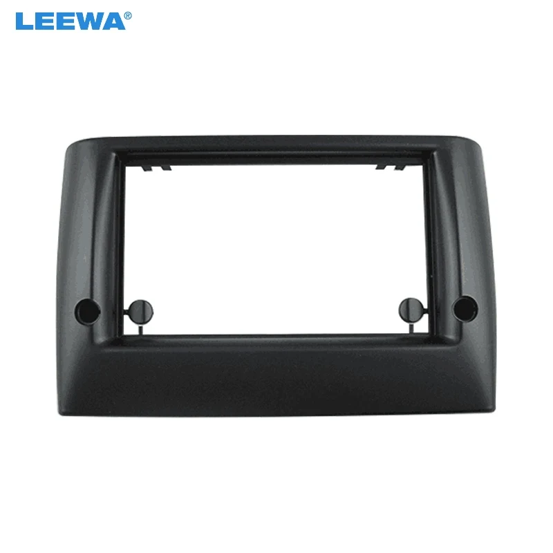 LEEWA Car 2Din Radio Fascia Frame for Fiat Stilo 2010 Stereo DVD Audio Face Panel Dash Installation Trim Kit #CA5203