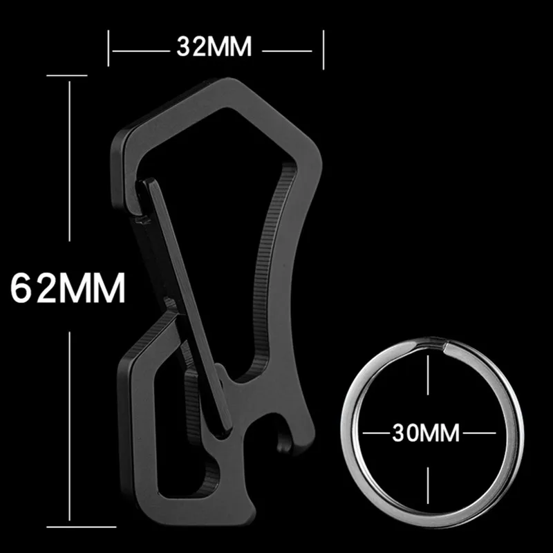 QOONG 2024 High-Grade Keychain Keyrings Portable CNC Tool Key Chain Ring Holder Simple Chic Gift For Men Women For Car Y50