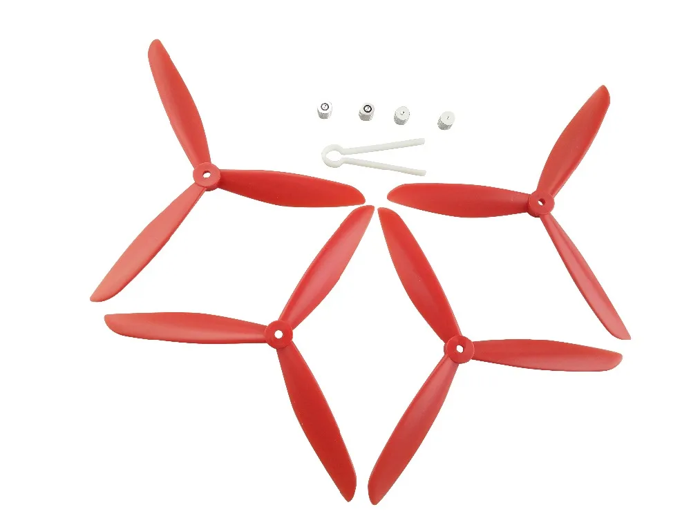 4PCS BLLRC accessories protective cover propeller For MJX B2C B2W Bugs 2 D80 F18 F200SE four-axis aircraft spare parts UAV-Red