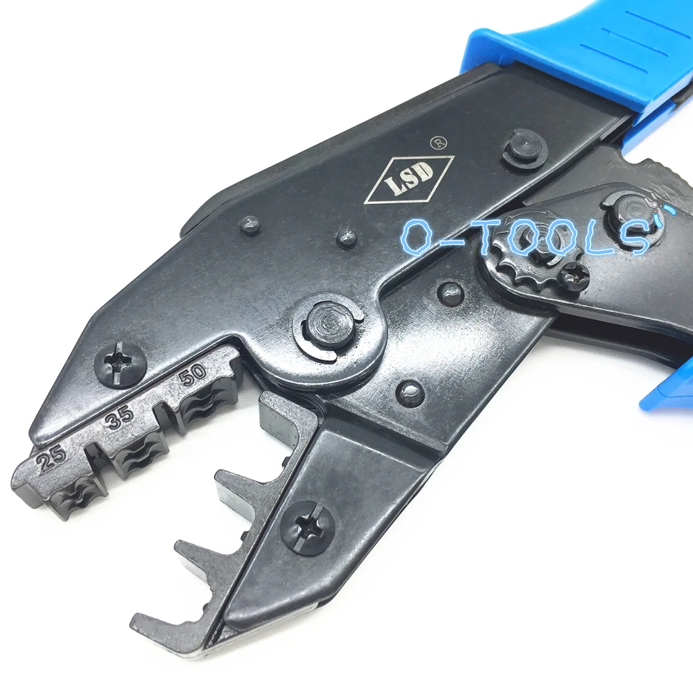 LS-2550EF Ratchet crimping tool for cable end sleeves 25-50mm2 wire ferrules crimping pliers 4-1 AWG