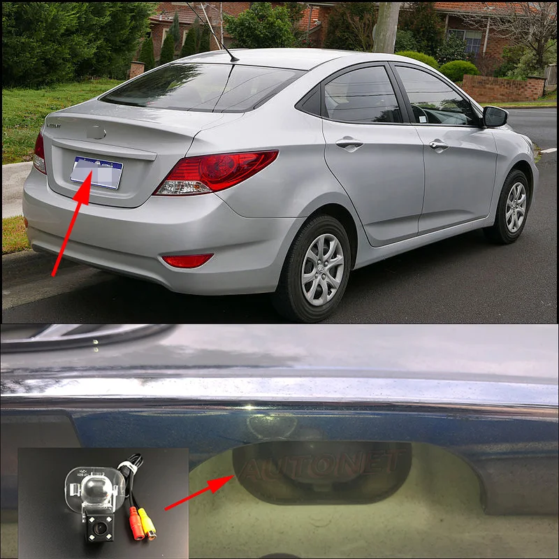 AUTONET Backup Rear View camera For Hyundai Solaris RB sedan 2011 2012 2013 2014 2015 2016 Night Vision/license plate camera