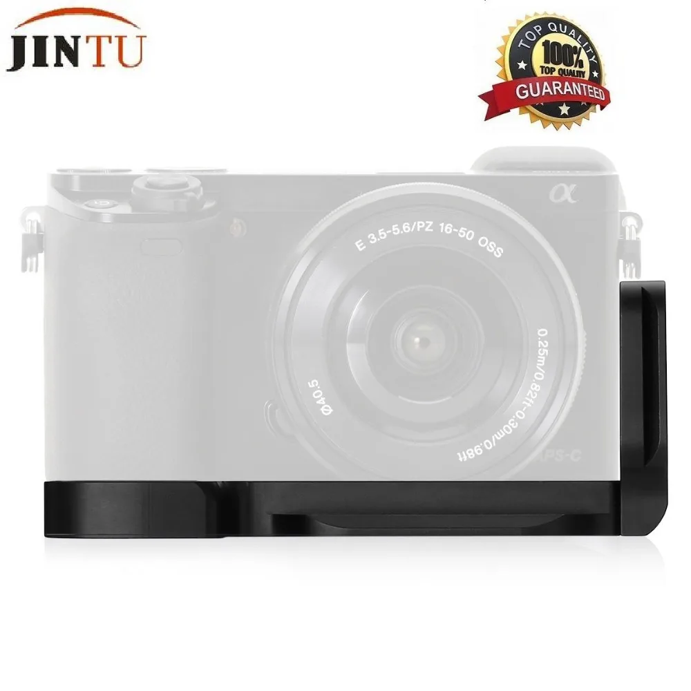 JINTU Metal L-Plate Bracket Hand Grip for Sony Nex A6000 A6300 mirrorless Camera Quick Release bracket