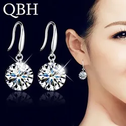 Lady Elegant Fashion Noble Zircon Crystal Dangle Drop Earrings For Women Jewelry Dainty Boucle Mujer Brincos