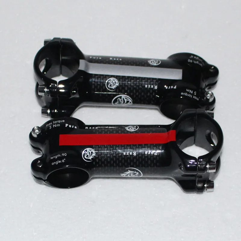 The World\'s Top Mountain Bike Series Pack, Ultralight Carbon Fiber Stem, Riser Diameter 60mm-120mm, 28.6-31.8mm, T Logo