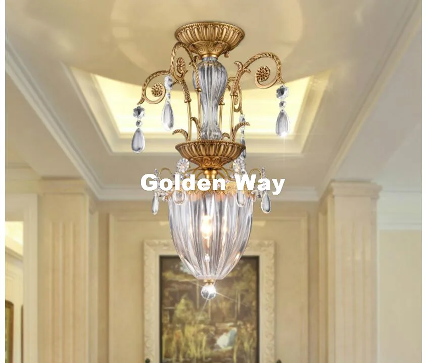 D60cm H85cm Modern Brass E14 AC Luxury Crystal Bronze Color Chandeliers Indoor Lighting For Living room Restaurant Pendant Lamp