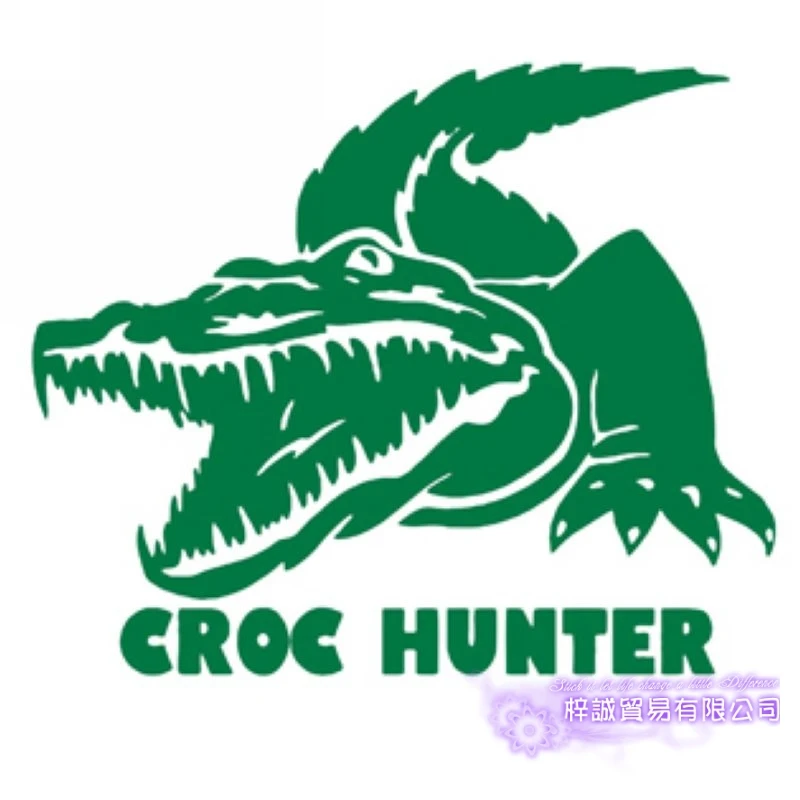 Hunt Croc Hunter Decal Hunting Club Sticker Hollow Sticker Hunter Car Window Vinyl Decal Funny Poster