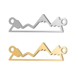 10pcs/lot 316 Stainless Steel Hollow Mountains Connector Charm Pendant Wholesale DIY for Necklace Bracelet