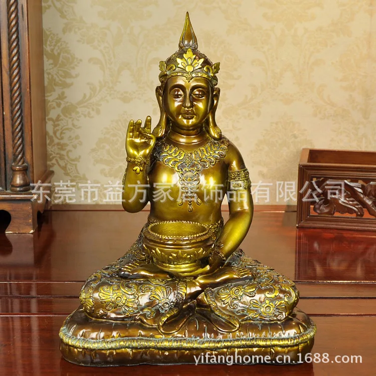 Southeast Asian style Thai Buddhist art resin crafts jewelry household utility installed Candlestick Decoration