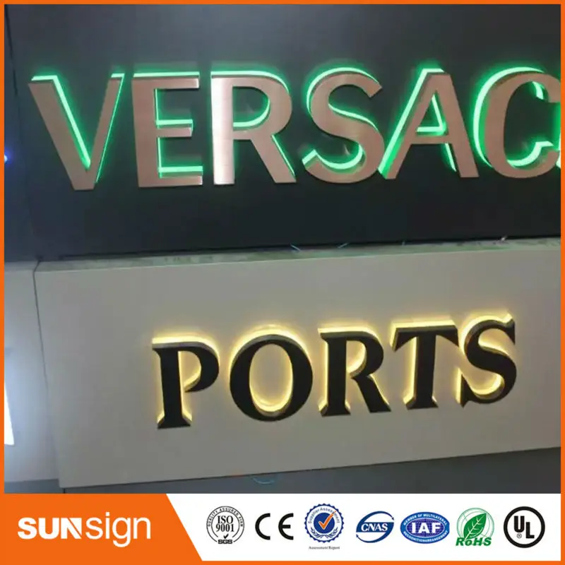 Rvs Logo Teken Outdoor Verlichting Letters Led Light Up Letters