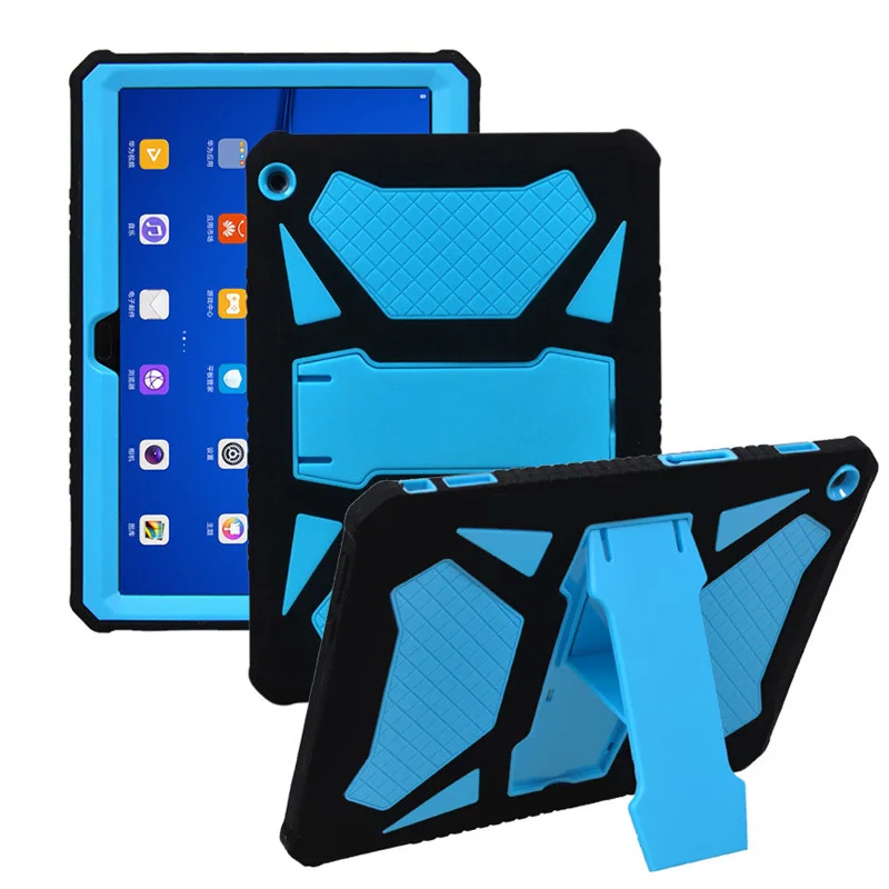 For Huawei M3 Lite 10 Case Silicone and PC Shockproof Heavy Duty Armor Cover for Huawei M3 Lite 10 BAH-W09/AL00 10.1'' Case+Gift