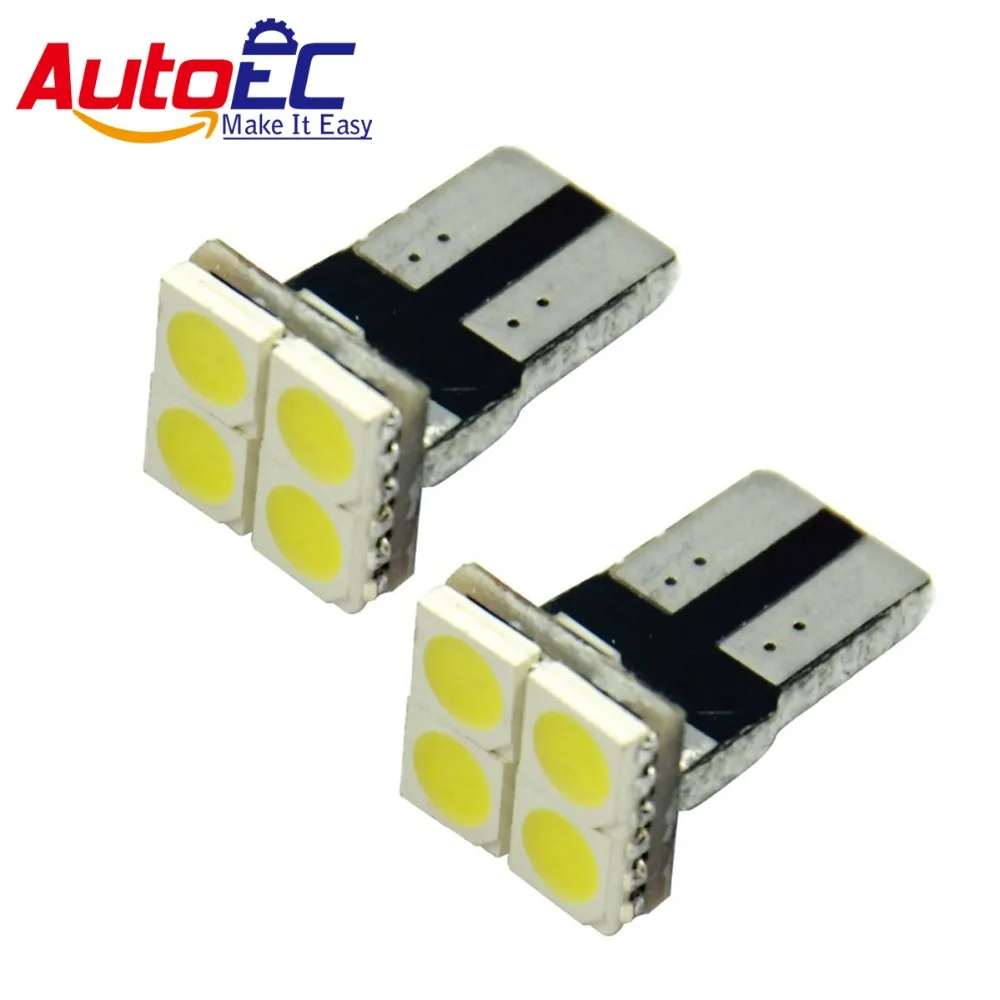 

AutoEC T10 W5W 194 168 501 927 928 655 656 657 901 4 smd 5050 led Licese Plate Light white blue 12V 200pcs/lot #LB21