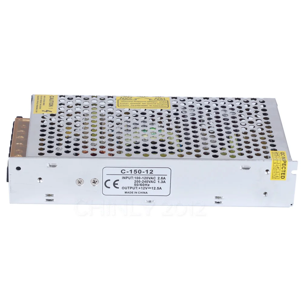 12V 12.5A 150W LED Switch Power Supply Driver transformer for LED Strip LED Module LED Lights