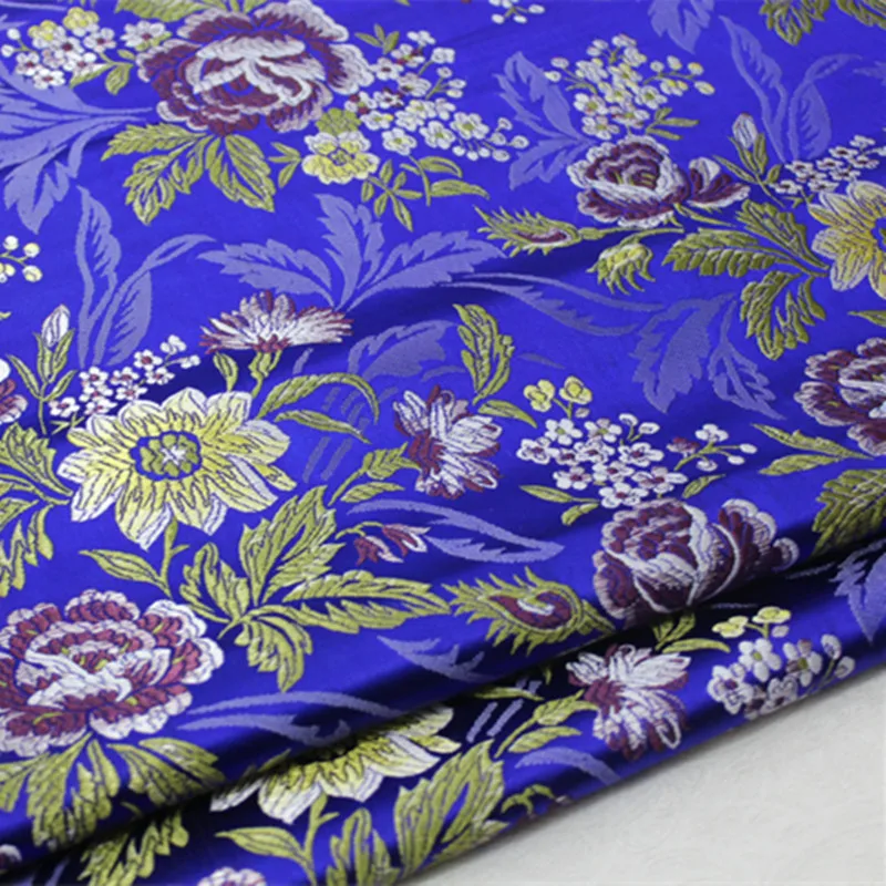 CF558  Peony Jacquard Brocade Red/Blue/Black Fabric Chinese Wedding Fabric Chinese Brides Dress Clothes Patchwork Fabric For Sew