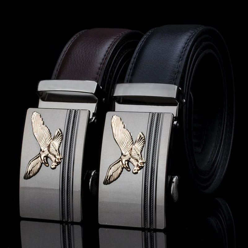 

new eagle men's leather belt buckle business fashion casual leather belt designer high quality belts for men