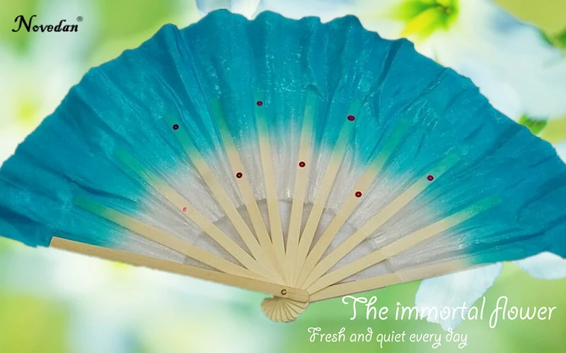 

2 PCS Chinese Fan For Dance Performance Traditional Yangko Clothing Chinese Folk Dance Hand Fan Dance Costumes For Kids Girls