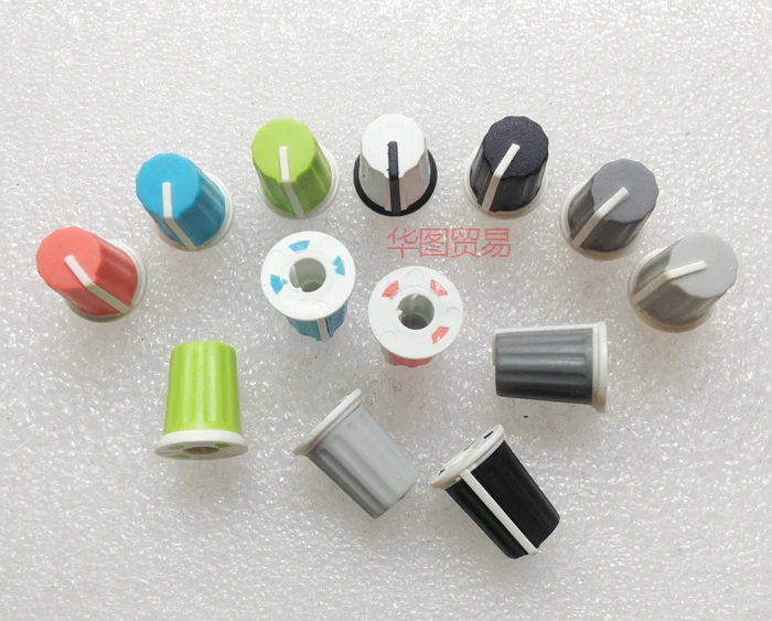 14pcs for Pioneer DJ MIXER DJM Mixer Mixing station knob cap / DIY color rubber potentiometer knob Audio volume adjustment switc