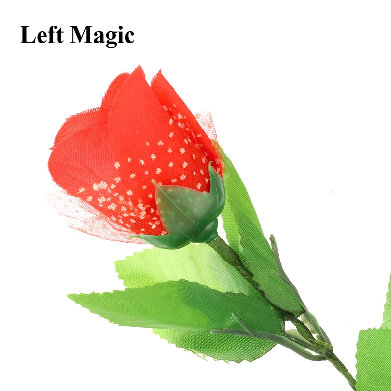 1 Set Flash Light Up Rose Include Finger Light Silk Flowers Magic Trick Illusion Valentine\'S Day Gift Prop Magic Kids Toys