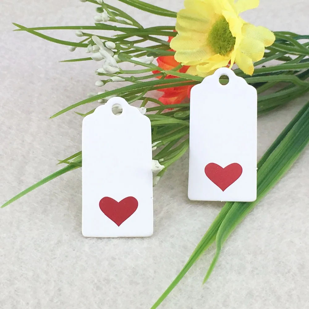 1000pcs/lot 4x2cm Kraft Paper Tag, Gift Tag with scalloped edge Creative DIY Paper Cards Bookmark