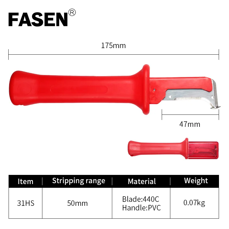 31HS cable stripping knife Wire Stripper Electrician Knife Patent Hook Fixed Blade For Electrician Hand Tools