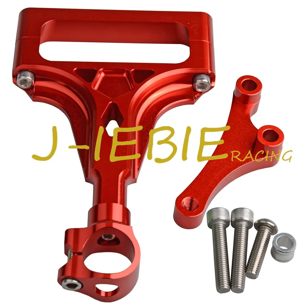 CNC Steering Damper Stabilizer Bracket Mounting For Kawasaki Z1000 Z750 2003-2009 2004 2005 2006 2007 2008 Red