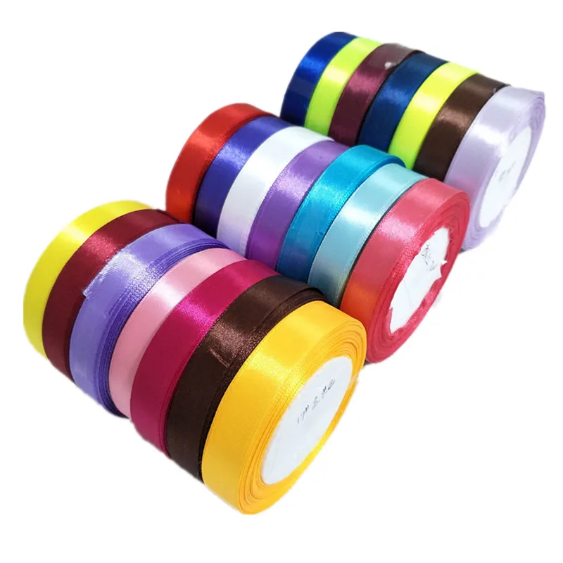 15mm X 25 yards Satin Ribbon Wholesale Gift Packing Christmas decoration diy Ribbons roll fabric 5BB5714