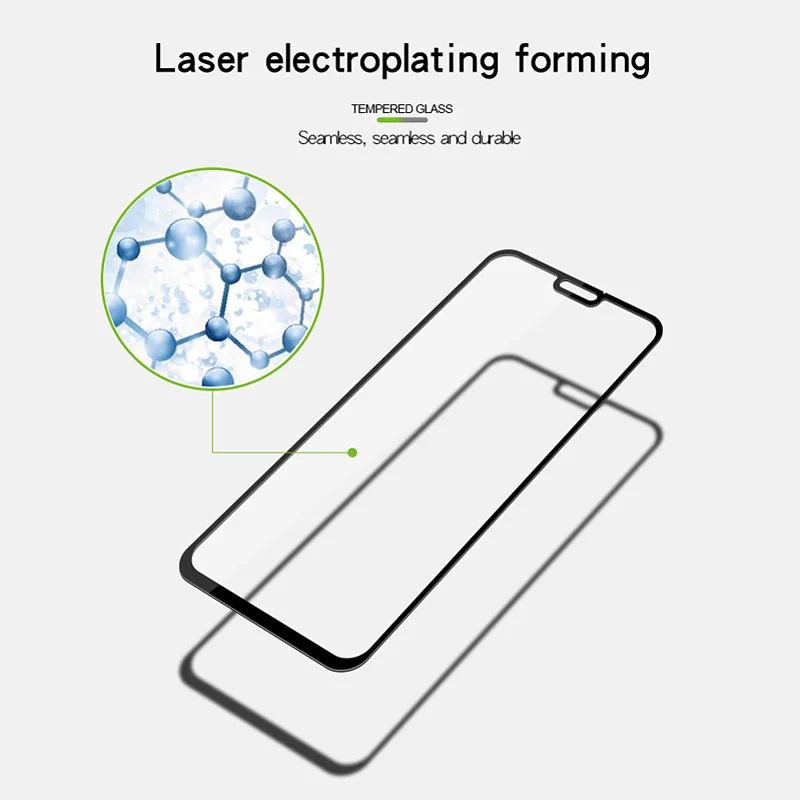 Full Cover Tempered Glass For Huawei Honor 8X Screen Protector Blue Black White Color Front Film Toughened Glass For Honor 8 X