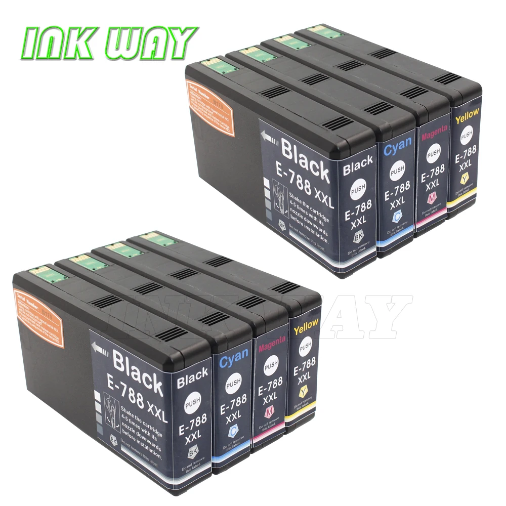 INK  WAY INKWAY 8 NON-OEM Compatible Ink Cartridge  788XXL 788 XL High Yield Ink Cartridge WF-5190 WF-5690 Printer