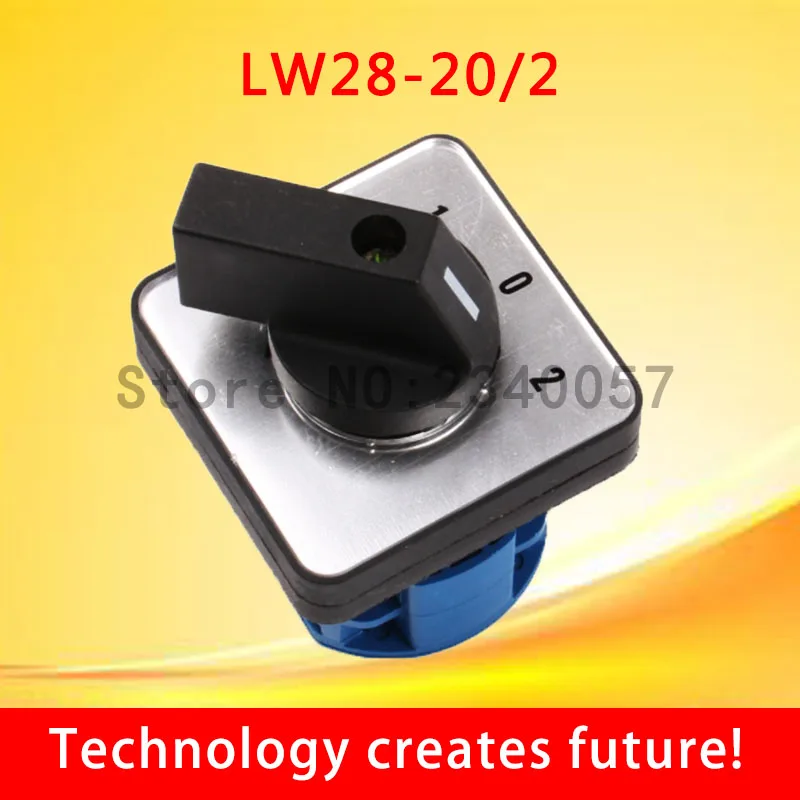 Universal Switch   Electric 2/3/4 Position 8 Terminals Rotary Cam Changeover Switch 550V 20A LW28-20A  2/3/4 position 2 knots