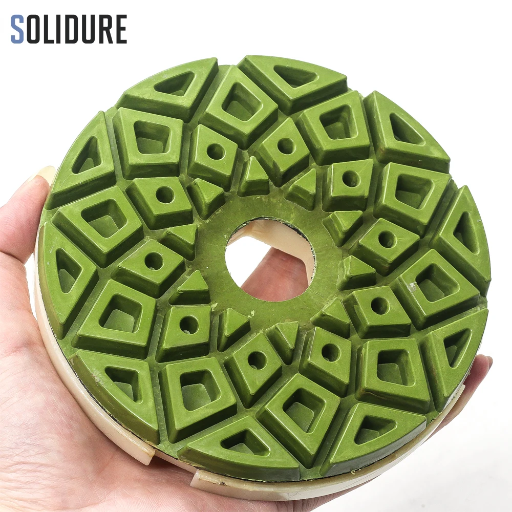 7pcs/set 5 inch 125mm diamond edge polishing pads circular grinding disc for polishing granite,marble engineered stone edge