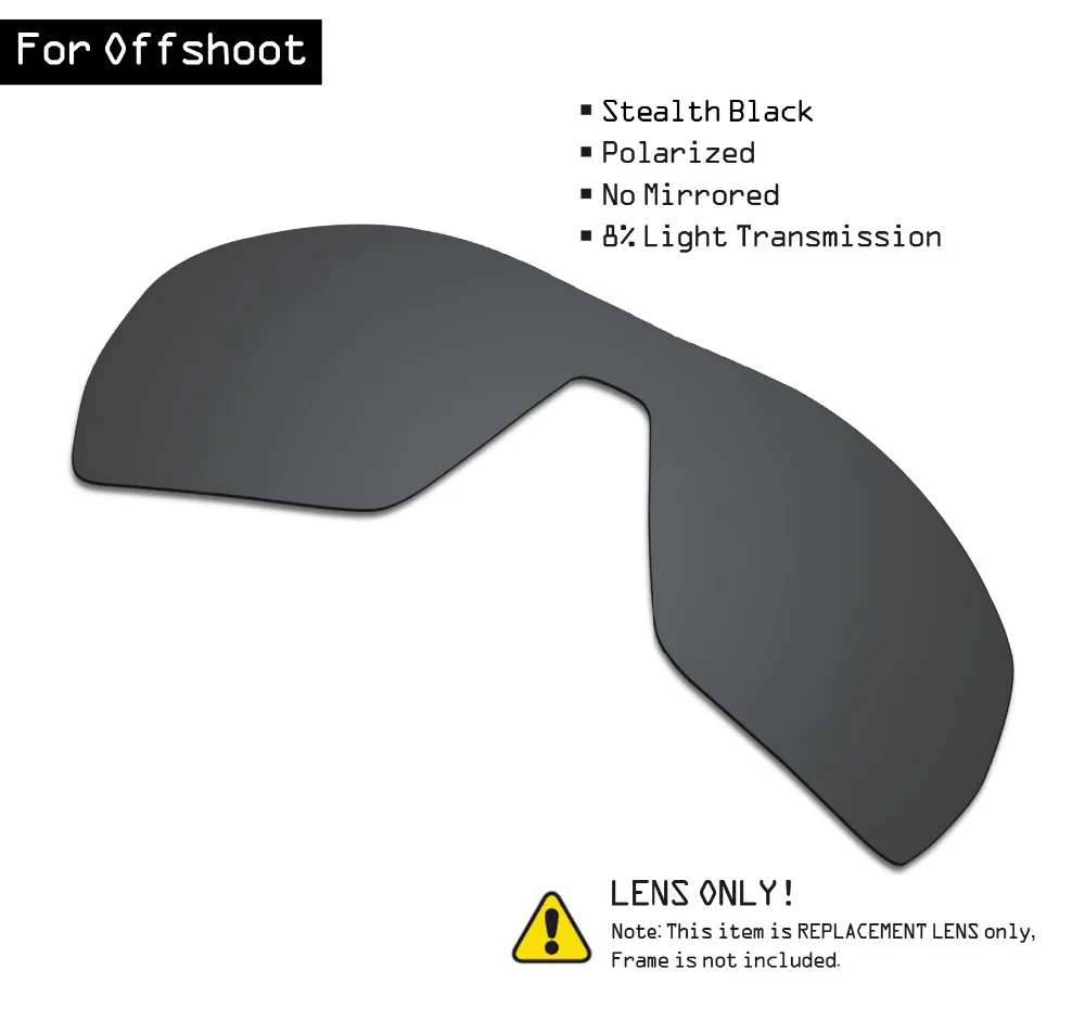 

SmartVLT Polarized Sunglasses Replacement Lenses for Oakley Offshoot - Stealth Black