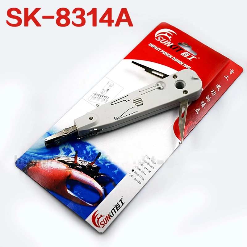 

[ReadStar] SUNKIT SK-8314A RJ11 telephone module wire tool cutter wire tracker Impact punch down tool Cr Alloy blade retail pack