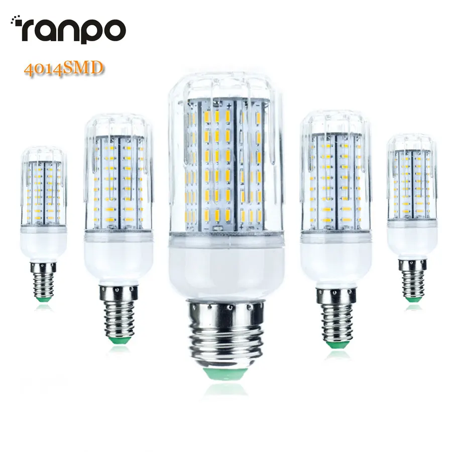 

High Luminous Flux 4014 SMD No Flicker LED Corn Bulb E27 E14 220V LED Lamp Spotlight 10W 20W 25W 30W Chandelier Bulbs Lighting