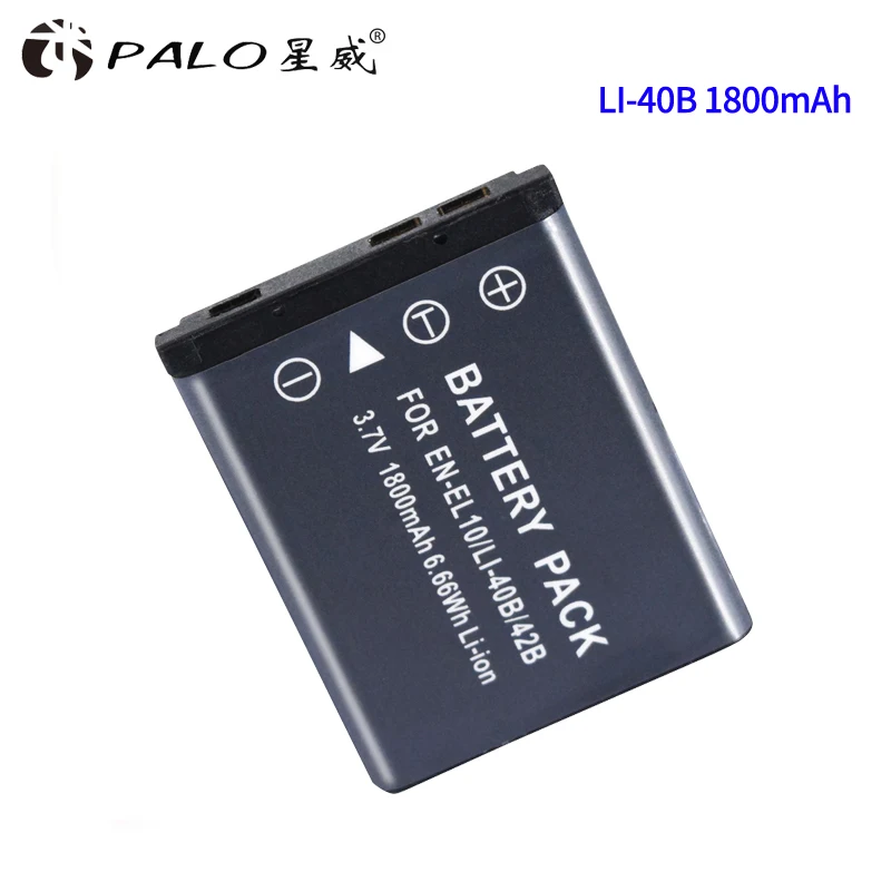 4pcs 1800mAh EN-EL-10/LI-40B/42B Li-ion Rechargeable Battery digital Camera Battery 3.7V For Nikon S220 S225 S3000 S520 etc.