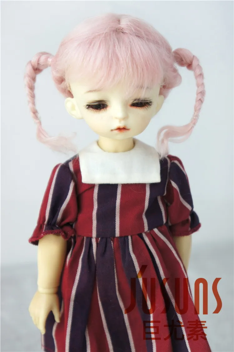 JD495 1/6 YOSD Mode BJD Mohair puppe perücken Größe 6-7 zoll Klassische Twist Mohair BJD perücken