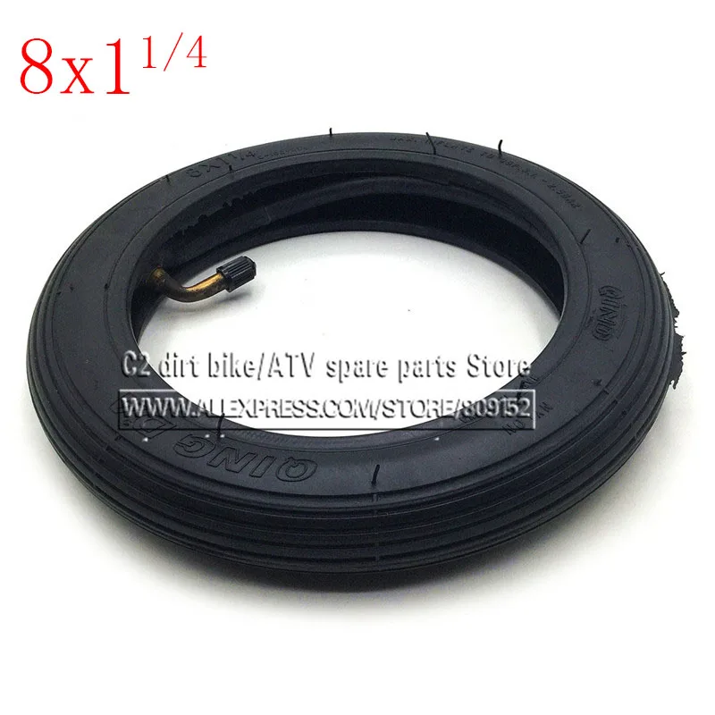 8X1 1/4 8inch Tire for electric Gas Scooter & Electric Scooter Outer tyre wheelchair front wheel inner tube